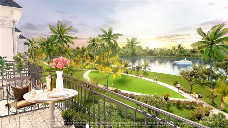 Ban công nhà mẫu Vinhomes Hóc Môn